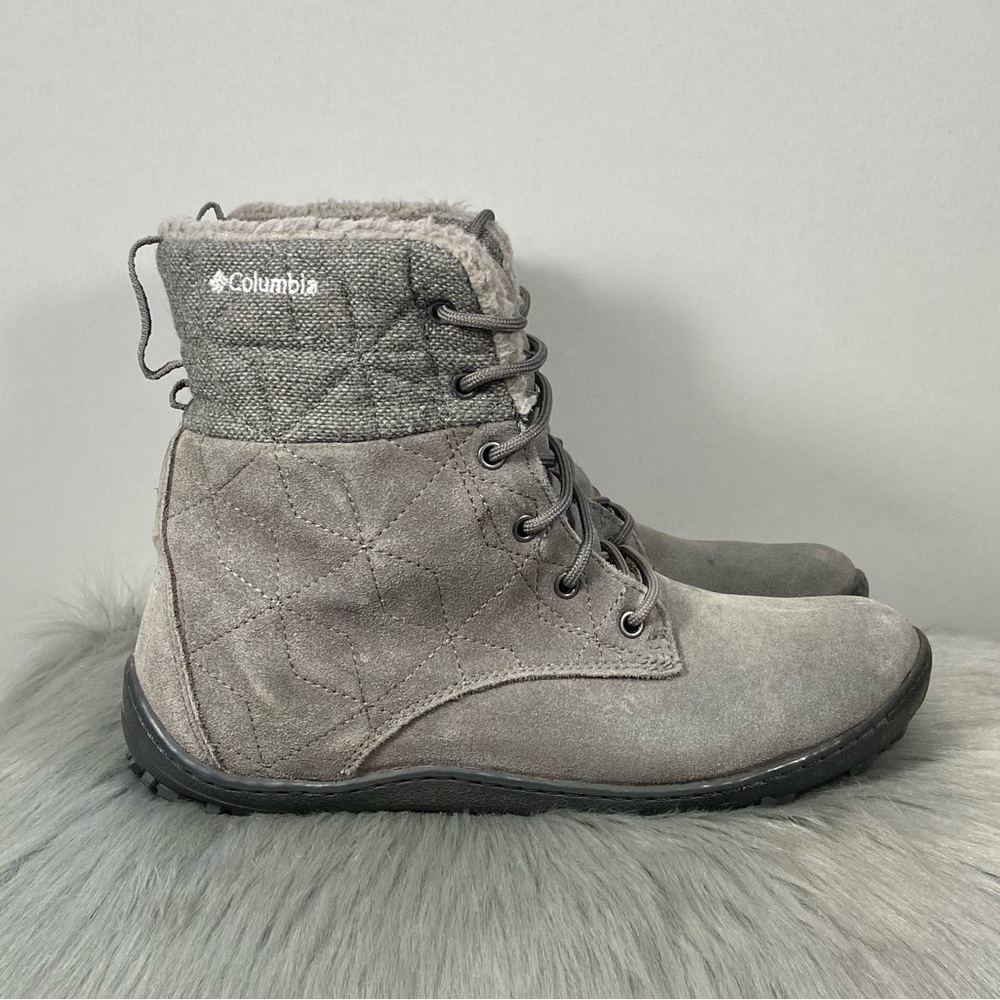 Columbia Powder Summit Wool Women Gray Waterproof Boots - Picture 2 of 8